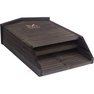 The Ultimate Wooden Bat House for Outdoors a Large Double Chamber Box Brown